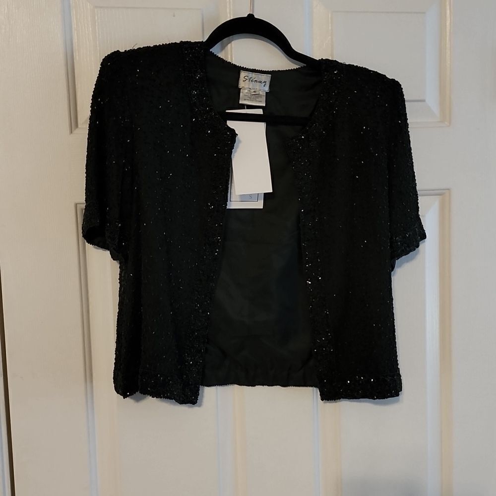 Vintage Stenay beaded jacket small